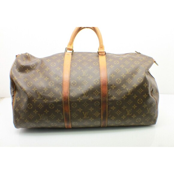 🔥 LOUIS VUITTON Monogram Keepall Bandouliere 55 Boston Bag M41414 LV 55219 🔥 - Picture 7 of 12